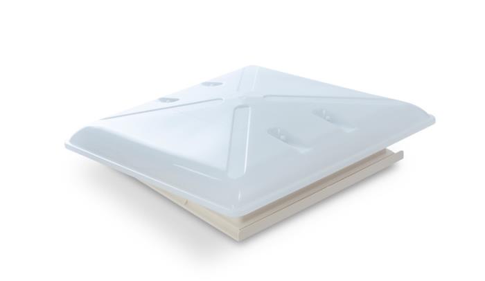 MPK Takluke interiør farv grå, frostet glass 40x40 cm med rullegardin + myggnett