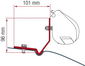 FIAMMA adapter for F35, VW Caddy Maxi, dyp sort