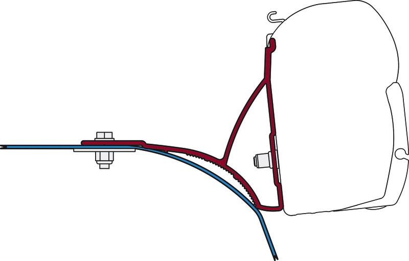Fiamma markise F45 monteringssett Fiat Ducato fra 06/2006 med takstativ