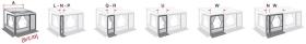 Frontforlengelsessett for sidedeler av Fiamma ZIP 50 cm / Privacy Room markise