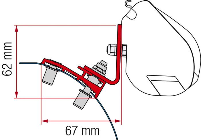 Monteringsbrakett for F35 PRO Citroen Spacetourer, Peugeot Traveller, Toyota Verso, Opel Zafira fra 2019