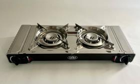 Camp 4 Gasspatronkomfyr GOURMET 2-brenner med tenningssikring