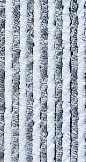 Borrelåsgardin 100x200cm grå/hvit for markise eller balkongdører