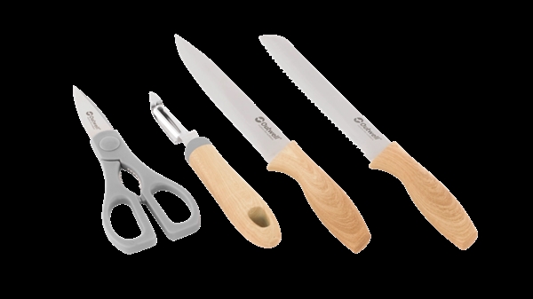 Outwell Chena knivsett med skrellekniv og saks